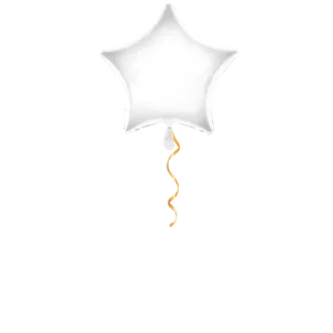 Stern weiss klein Ballon - 43cm