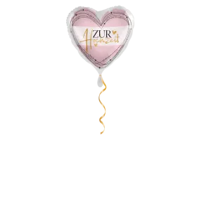 Zur Hochzeit mit Herzen Ballon - 43cm