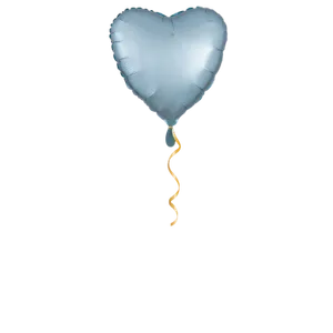 Herz Pastel Blau Ballon klein - 43cm