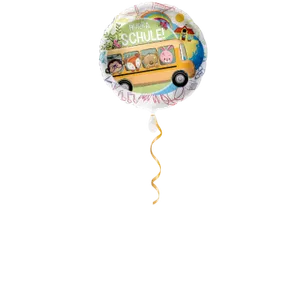 Hurra Schule Schulbus Ballon - 43cm