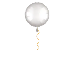 Rund weiss/satin Ballon - 43cm