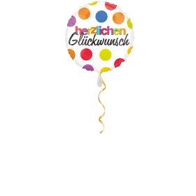 Ballon de félicitations à pois – 43cm DE