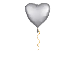 Herz silber Ballon klein - 43cm