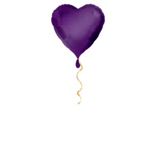Herz violett klein Ballon - 43cm