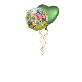 Happy Birthday Woodland Tiere Ballon-Set