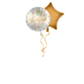 Viel Glück Kleeblatt Ballon-Set