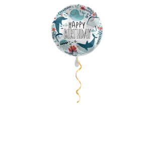Happy Birthday Meerestiere Ballon - 43 cm