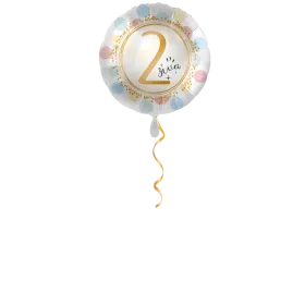 Zahl 2 Punkte Ballon - 43cm
