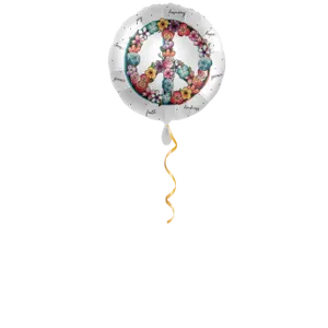 Peace Blumen Ballon - 43cm
