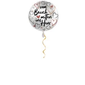 Vom Bauch mitten ins Herz Ballon - 43 cm