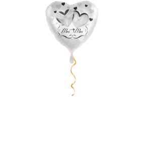 Mrs. & Mrs. Frischvermählte Ballon - 43 cm 