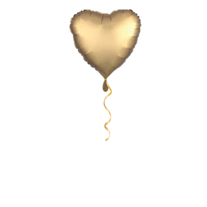 Herz gold satin klein Ballon - 43cm