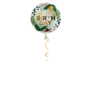 Happy Birthday Jungle Friends Ballon - 43 cm