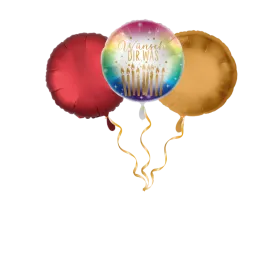 Wünsch Dir was Kerzen Ballon-Set 