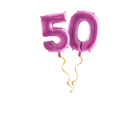 Zahl 50 Pink Ballon-Set 66 cm