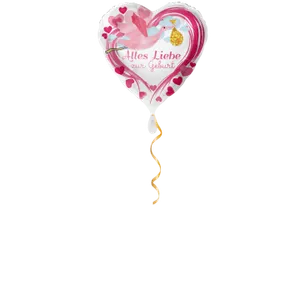 Alles Liebe zur Geburt pink Ballon - 43cm