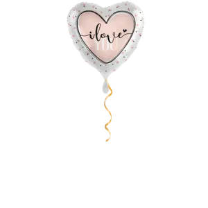 I love you satin Ballon - 43 cm