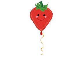Erdbeere Ballon - 66cm