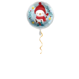 Schneemann winkend Ballon - 43cm