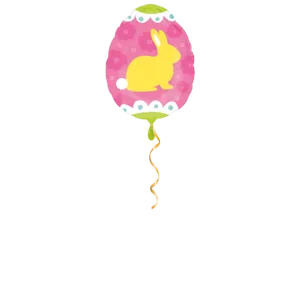 Osterei mit Hase Ballon - 50cm