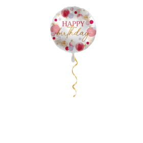 Happy Birthday Sweet Pink Bubbles Ballon - 43 cm