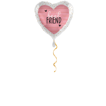 Best Friend Herz rosa Ballon - 43 cm
