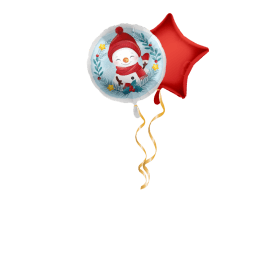 Schneemann winkend Ballon-Set