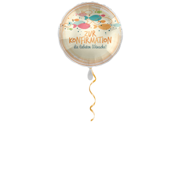 Konfirmation Fische Ballon - 43 cm