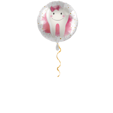 Zahn rosa Ballon - 43cm