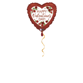 Happy Valentines Day Rosen Ballon - 46cm