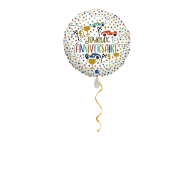 Joyeux Anniversaire Auto Ballon - 46cm FR