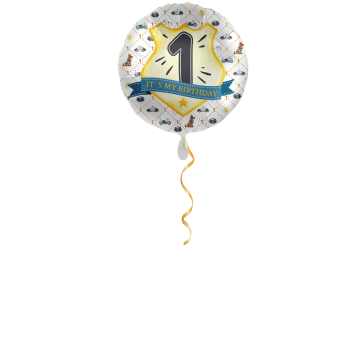 Polizei Zahl 1 Ballon - 43 cm