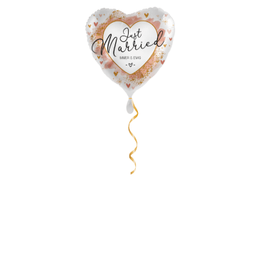 Just Married Herz Ballon - 43cm