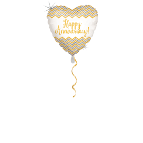 Happy Anniversary Herz Ballon - 46cm