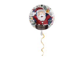 Santa im Schornstein Ballon - 43cm