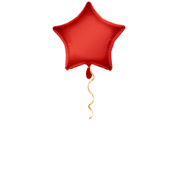 Stern rot klein Ballon - 43cm