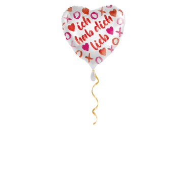 Ich hab dich lieb xoxo Ballon - 43 cm