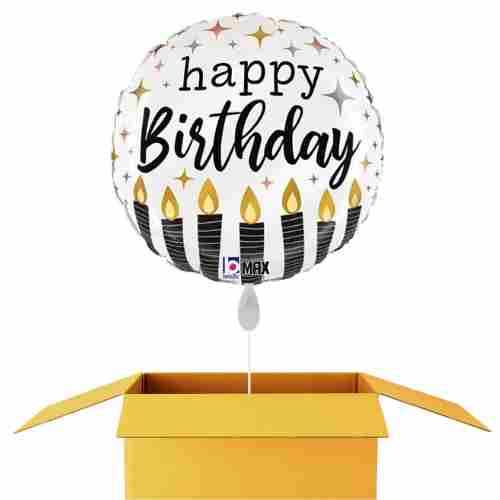 Happy Birthday mit Kerzen Ballon - 46cm