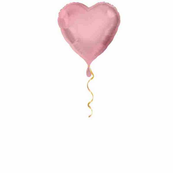 Herz rosa Ballon klein - 43cm