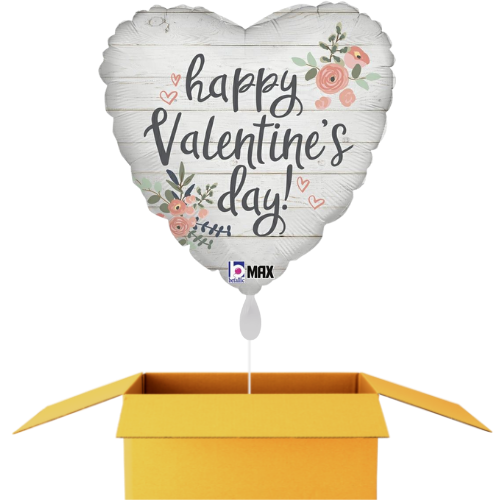 Happy Valentines Day rustikal Ballon - 46cm