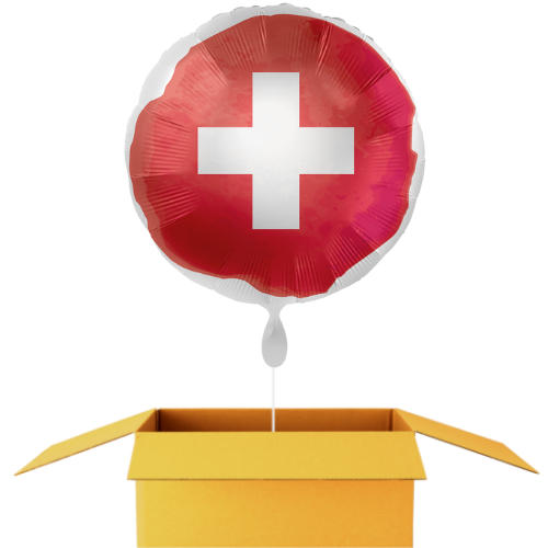 Schweizer Flagge Ballon - 43cm