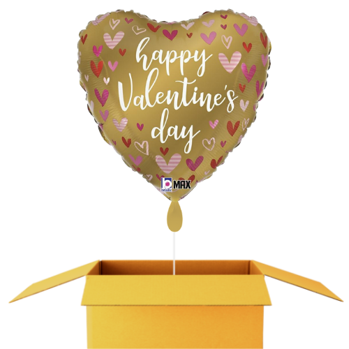 Happy Valentines Day gold Ballon - 46cm