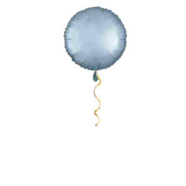 Runder pastell blauer Ballon klein - 43cm