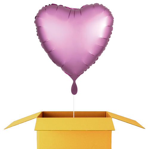 Herz rosa-violett Ballon - 43cm