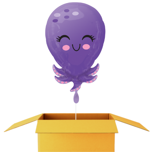 Oktopus violett Ballon - 50 cm