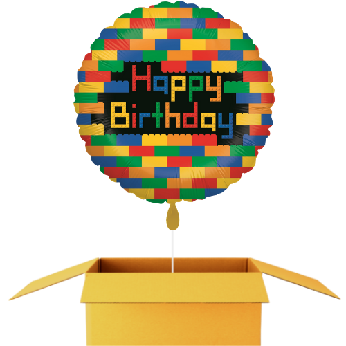 Happy Birthday Lego Ballon - 46cm