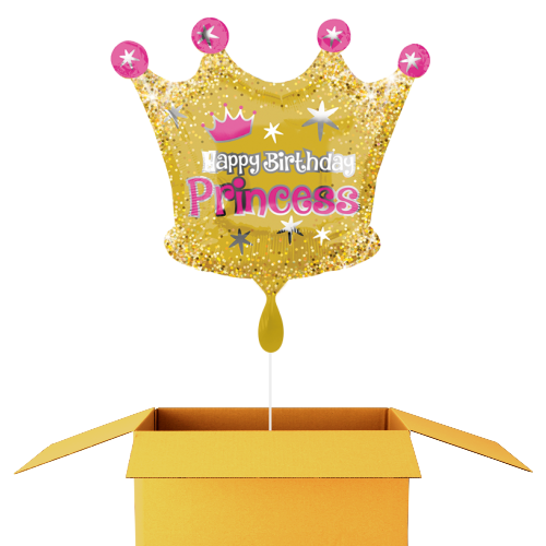 Krone Happy Birthday Princess Ballon - 50cm