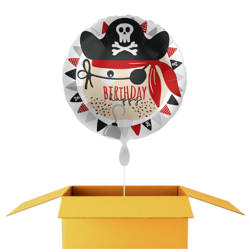 Chapeau de pirate happy birthday ballon - 43 cm