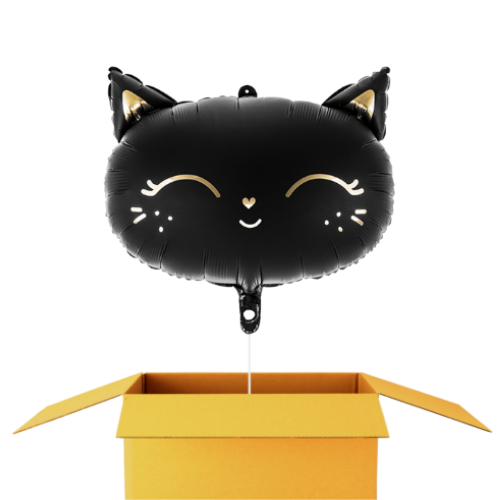 Katze schwarz Ballon - 48cm