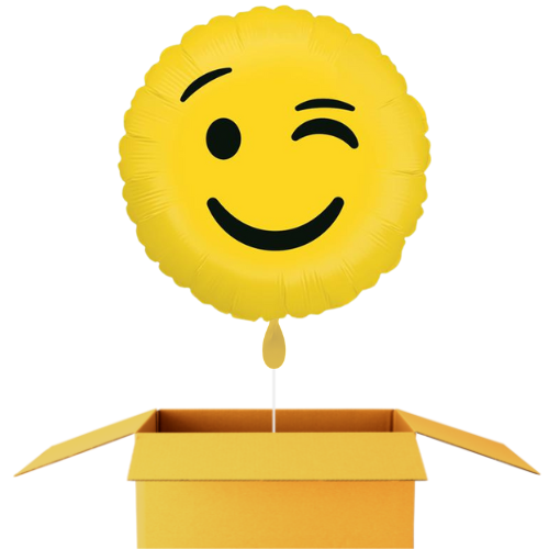 Emoji clignant ballon - 46cm